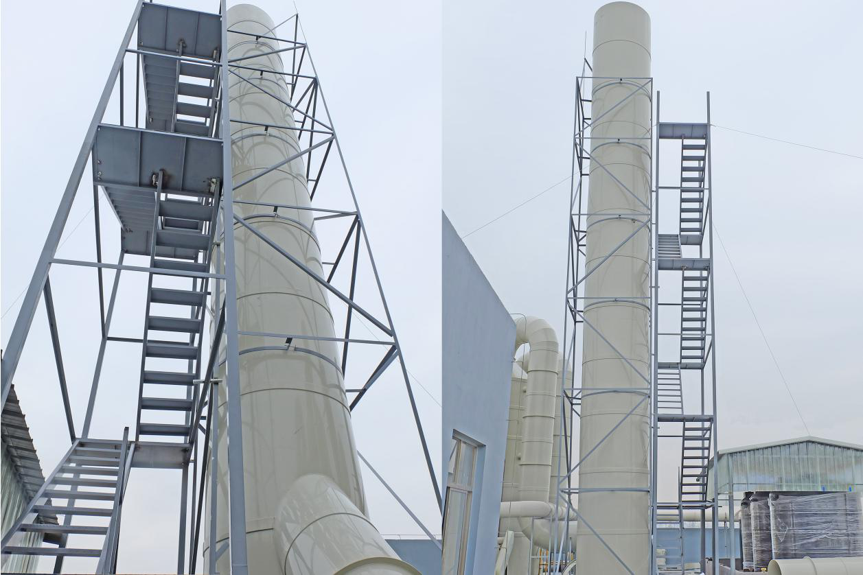 江蘇酸堿廢氣處理工程設備安裝中 江蘇酸堿廢氣處理工程設備安裝中